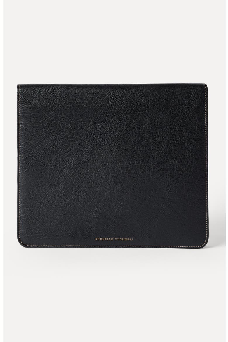 Grained calfskin document holder, Alternate, color, Black