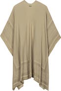 Lauren Ralph Lauren Fringe Trim Ruana
