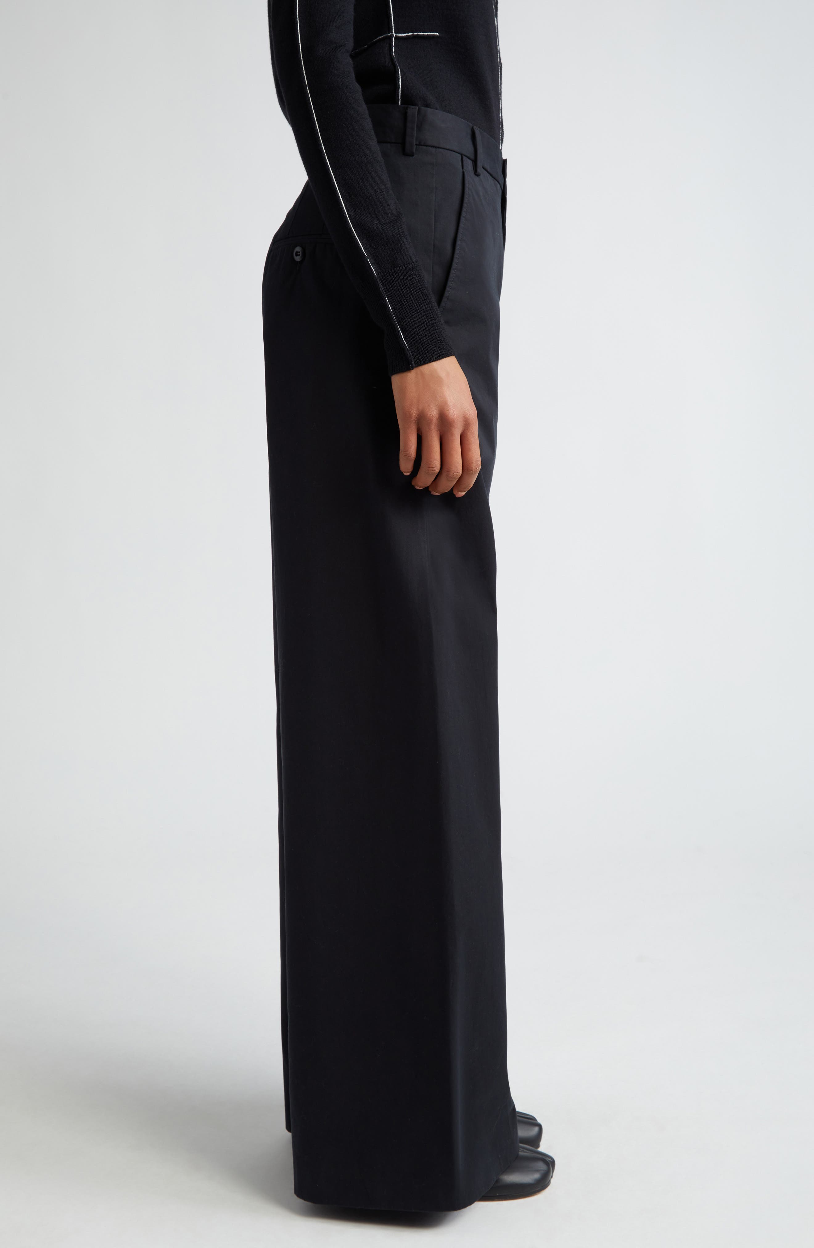 MM6 Maison Margiela Flare Cotton Pants (Women) | Nordstromrack