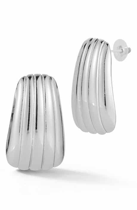 GLAZE JEWELRY Ribbed Stud Earrings