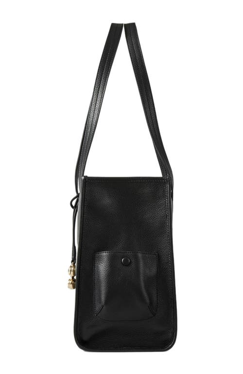 Sandro Soft Leather Shopping Bag In Black