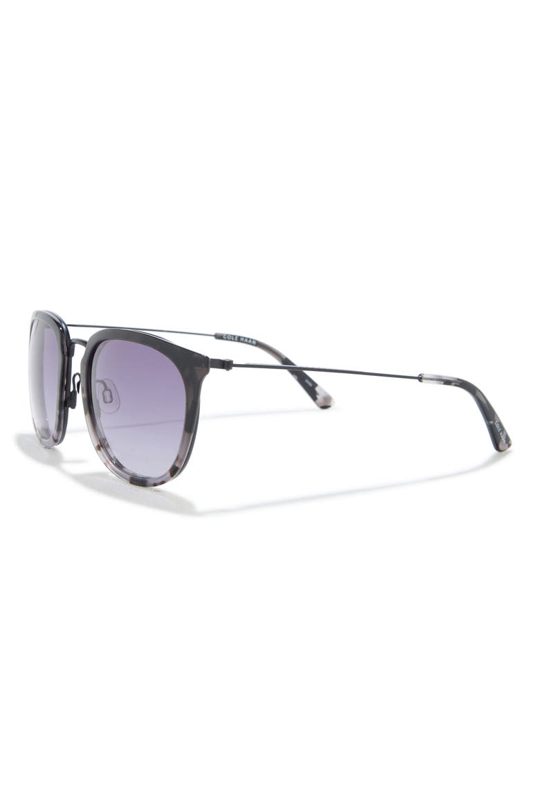 53mm Round Sunglasses, Alternate, color, SMOKE TORTOISE