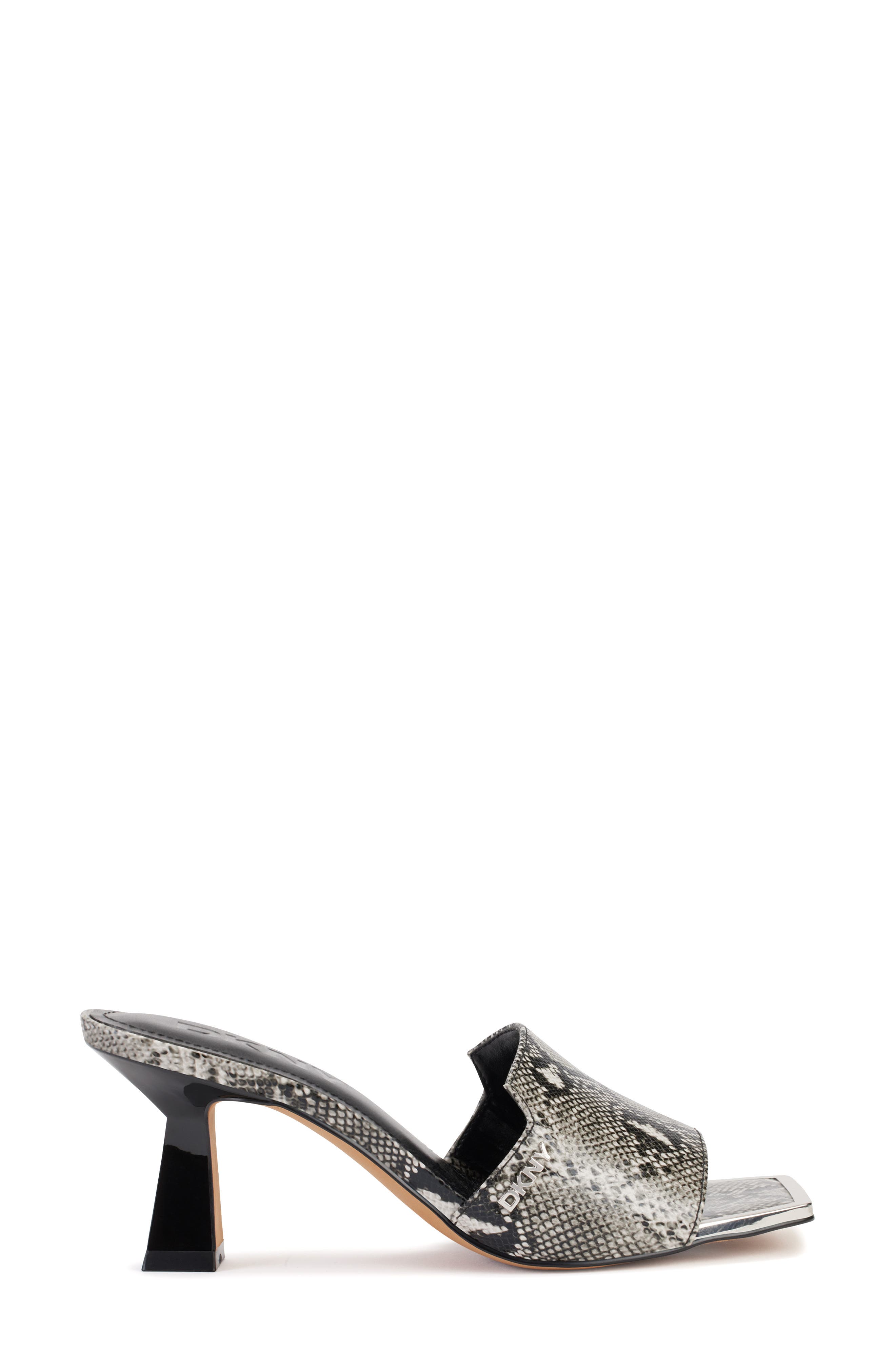 DKNY Square Toe Slide Sandal, Alternate, color, Grey Multi