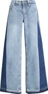 Fade Out Loud Maya Two-Tone Mid Rise Ultra Wide Leg Jeans