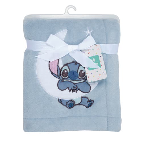 Bedtime Originals Disney Stitch Soft Fleece Appliqued Baby Blanket In Blue
