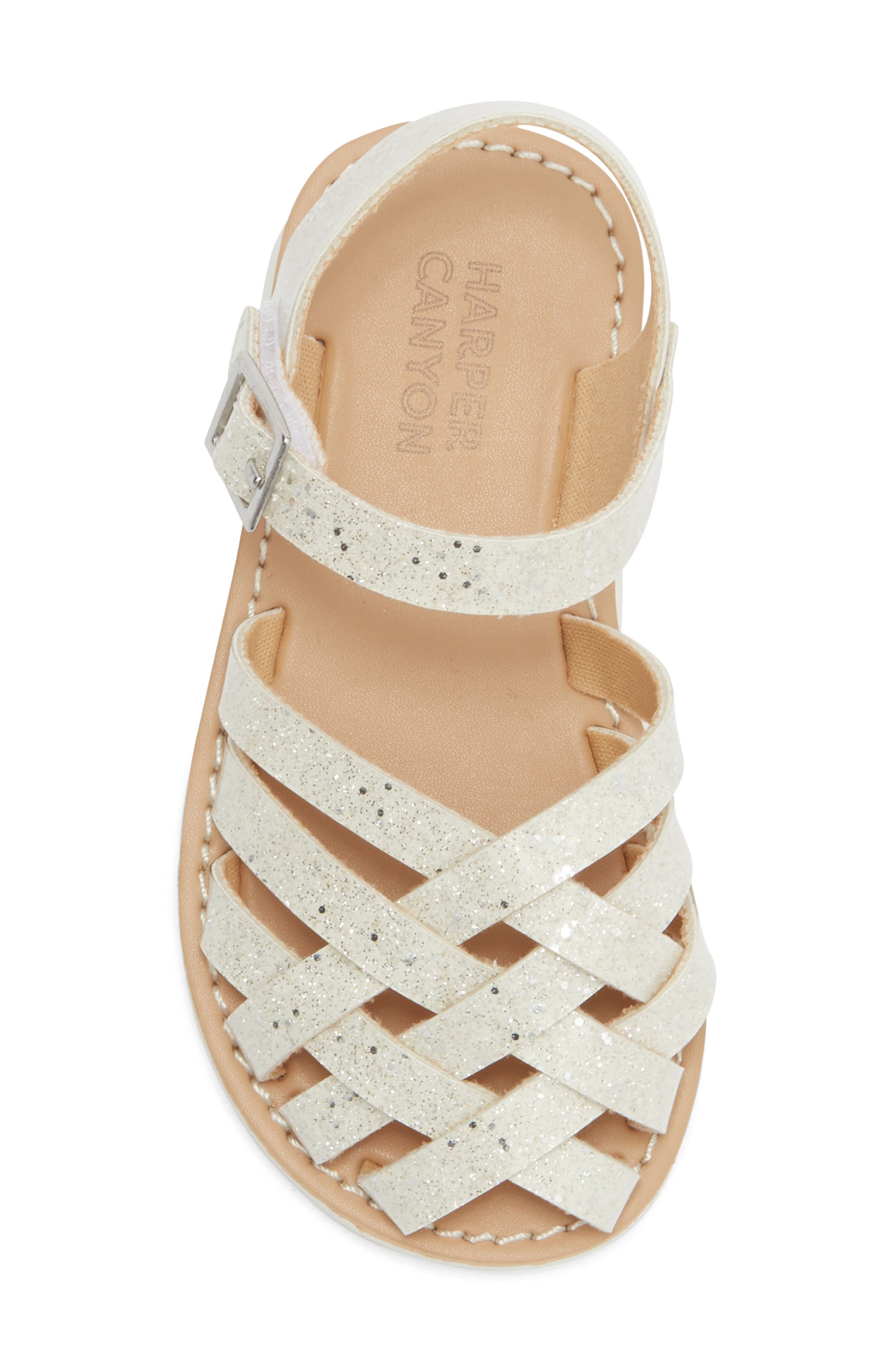 Harper Canyon Kids' Rowan Sparkle Fisherman Sandal, Alternate, color, 