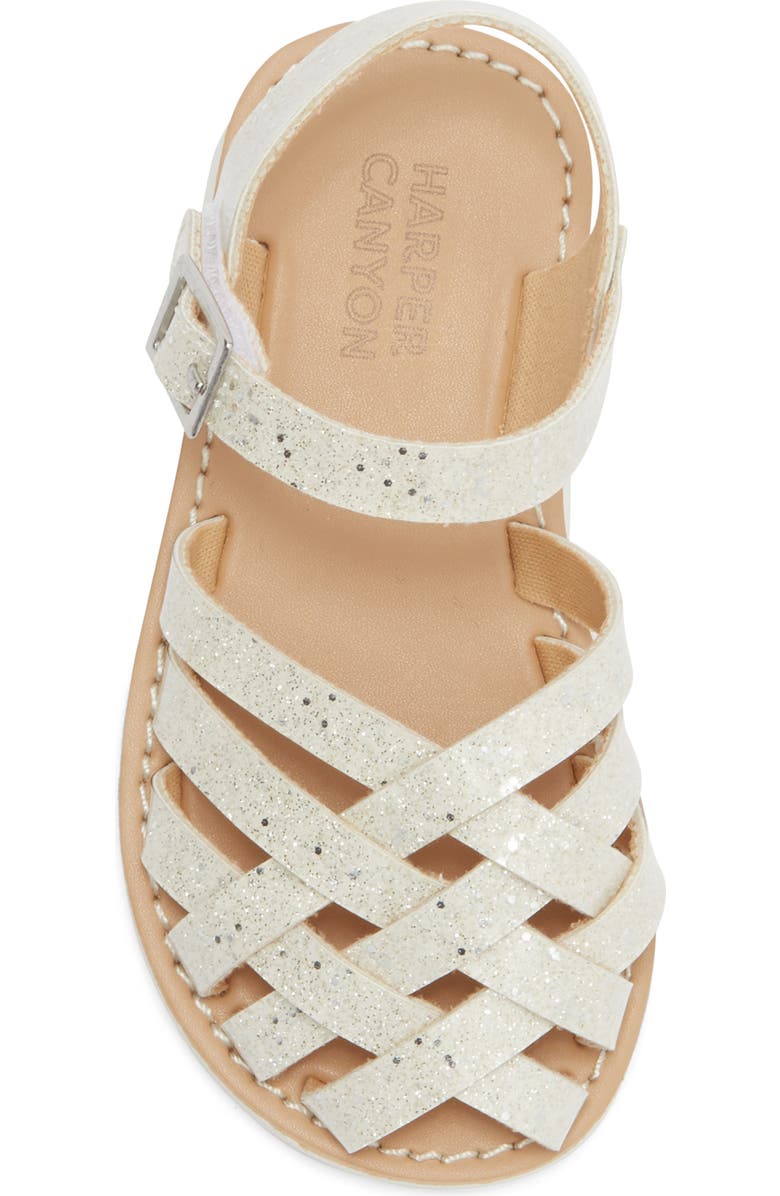 Harper Canyon Kids' Rowan Sparkle Fisherman Sandal, Alternate, color,