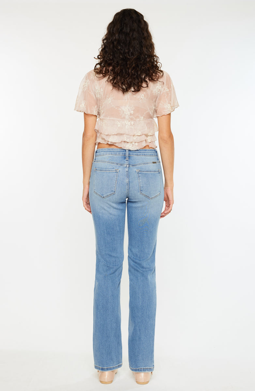 Kancan Florence Essentials High Rise Slim Straight Jeans In Neutral