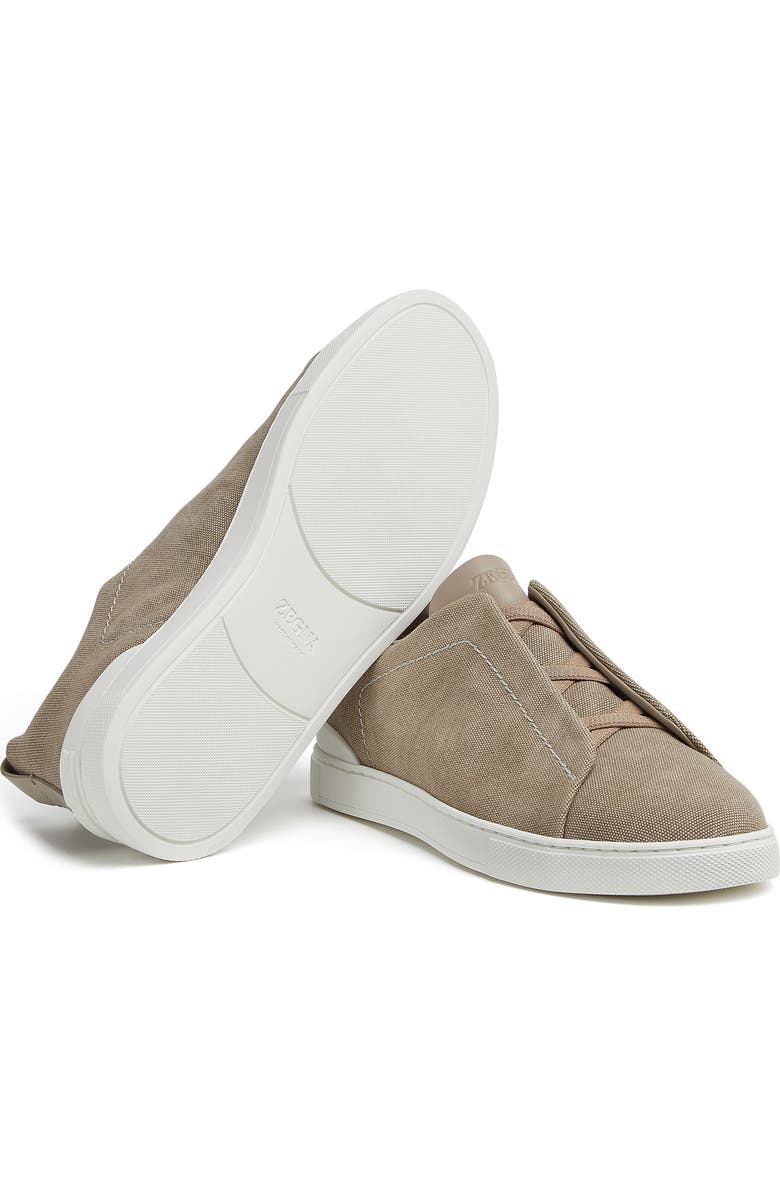 ZEGNA Triple Stitch Slip-On Sneaker, Alternate, color,