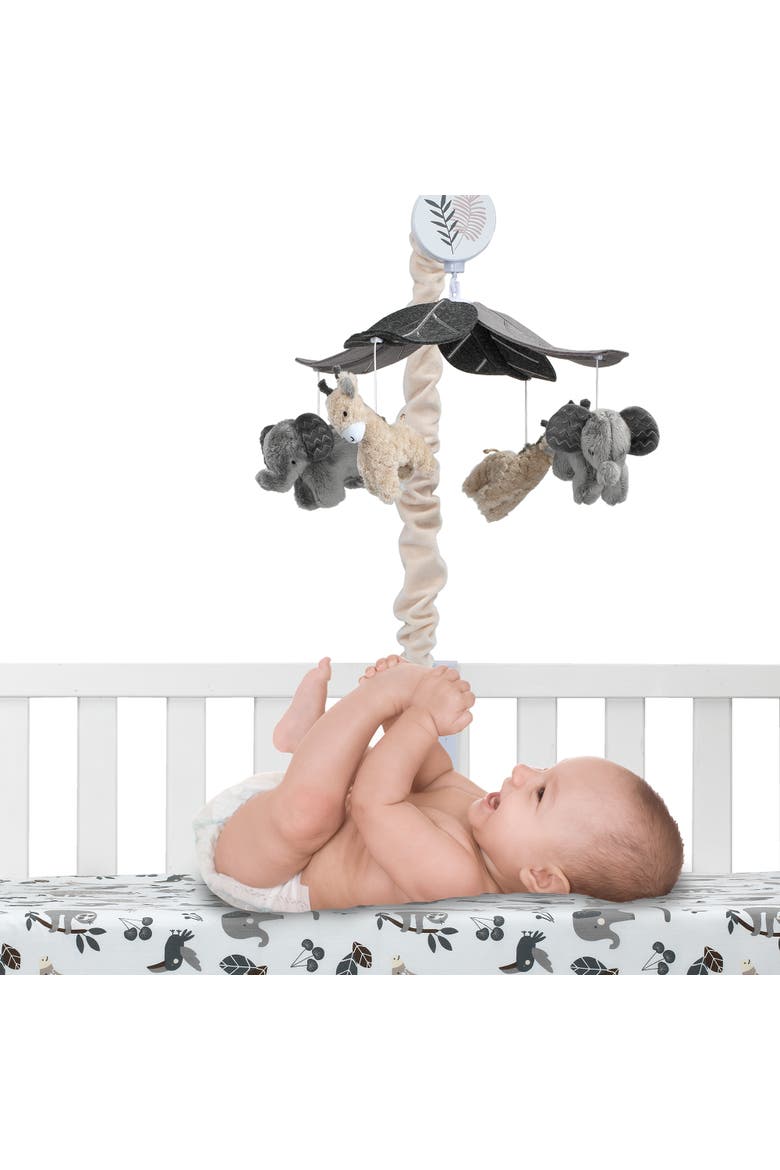 Baby Jungle Animals Musical Crib Mobile Soother Toy, Alternate, color, Gray