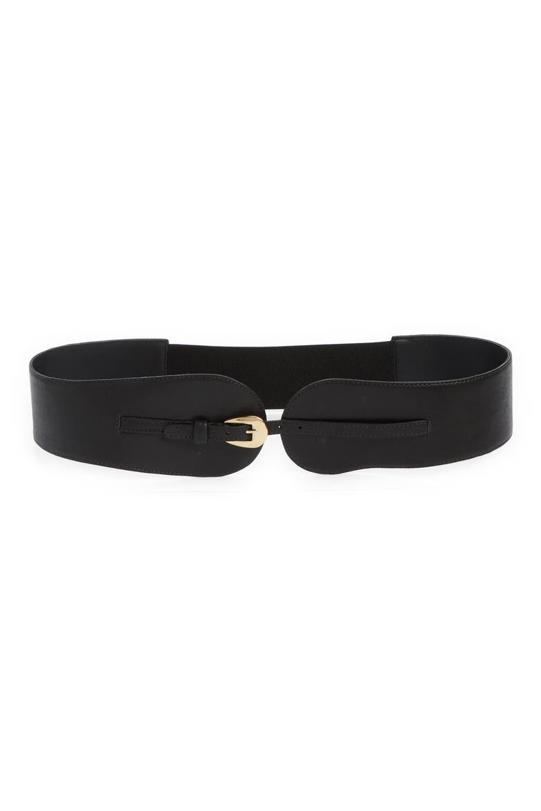 Wide Corset Belt, Main, color, BLACK