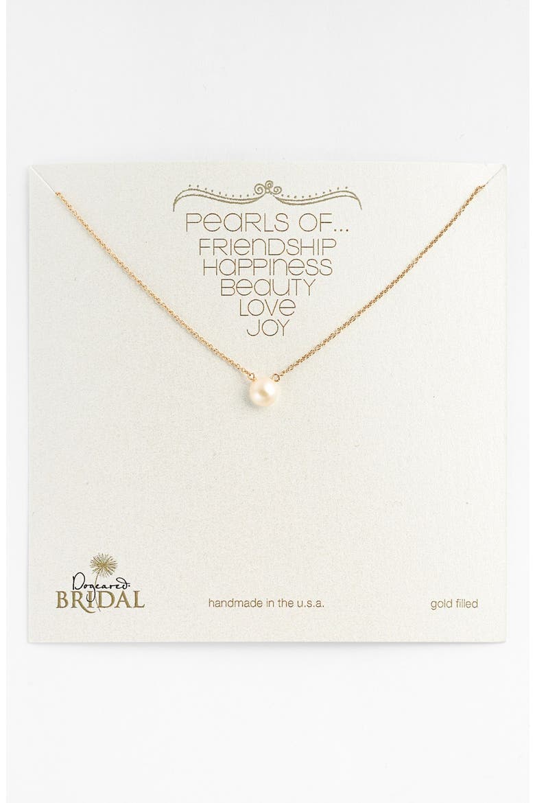 'Pearls of...' Pendant Necklace, Main, color, GOLD DIPPED
