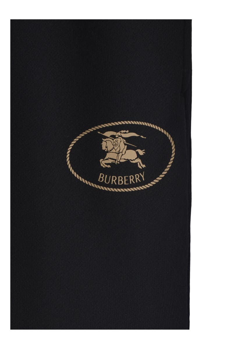 Burberry Knight Stamp Cotton Jogging Pants, Alternate, color, Black