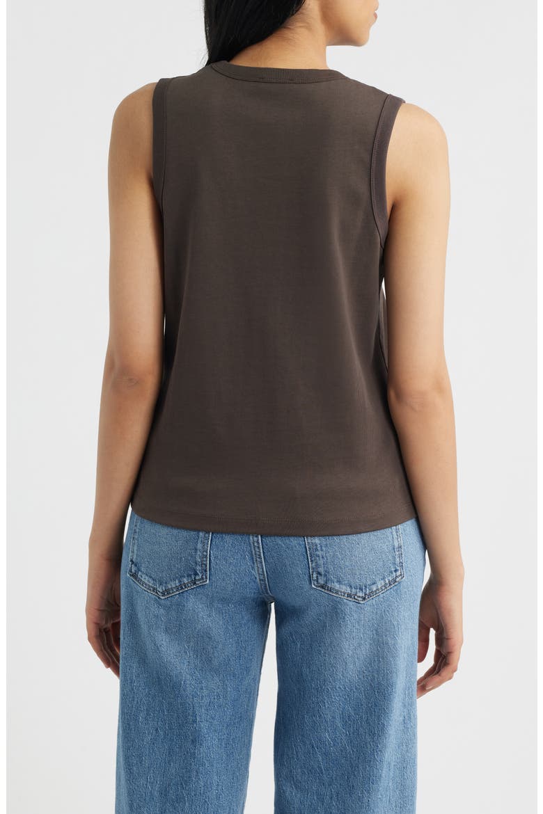 Cotton Tank, Alternate, color, CHOCOLATE BROWN