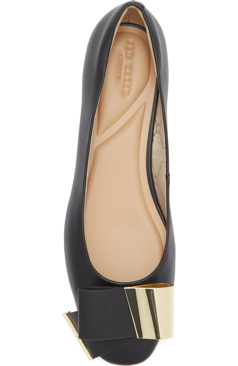 Ted Baker London Darcy Bow Flat, Alternate, color, Black