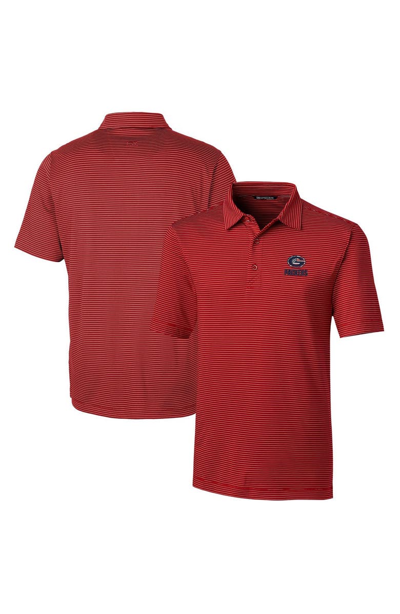 Cutter & Buck Men's Cutter & Buck Cardinal Green Bay Packers Forge Pencil Stripe Polo, Main, color, 