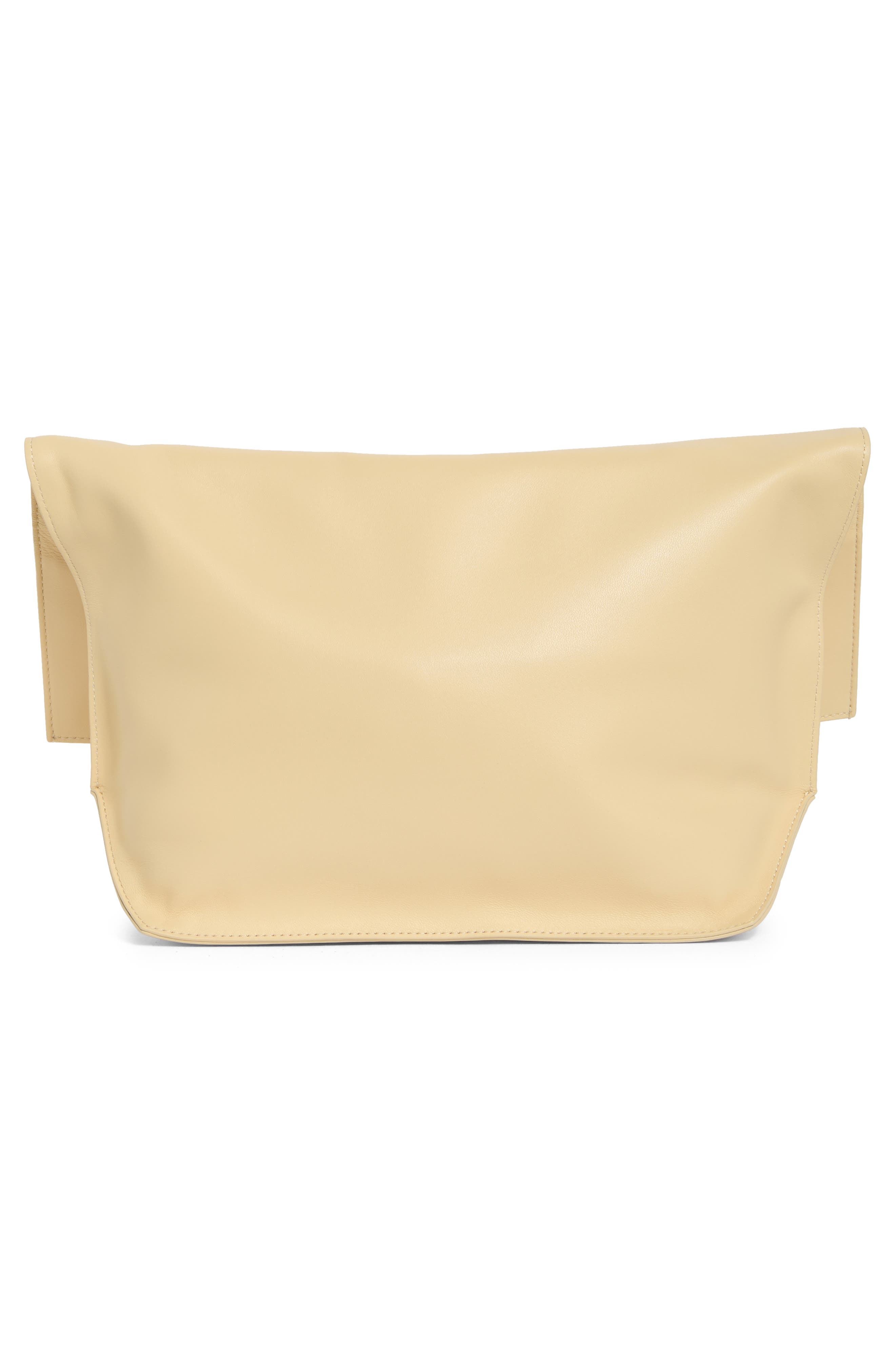 Finn Leather Clutch, Alternate, color, BUTTER