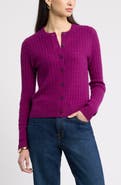 Nordstrom Cashmere Mini Cable Cardigan