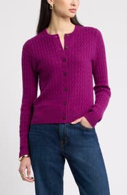 Nordstrom Cashmere Mini Cable Cardigan