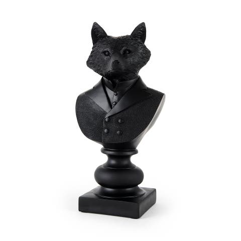 Murray Painted Resin Fox in a Suit Bust