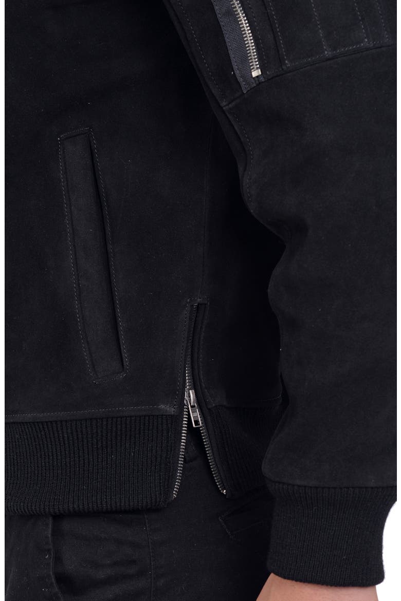 Varsity Bomber Jacket, Alternate, color, BLACK