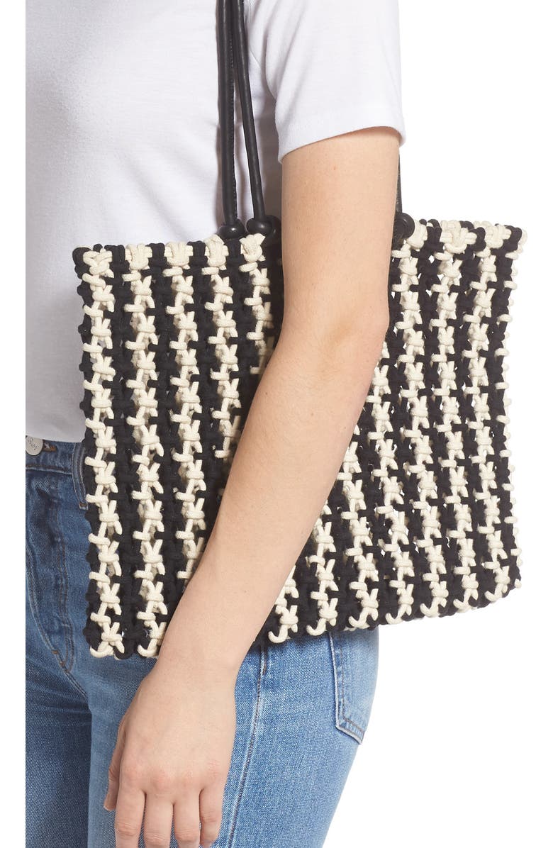 Clare V. Sandy Net Tote, Alternate, color,