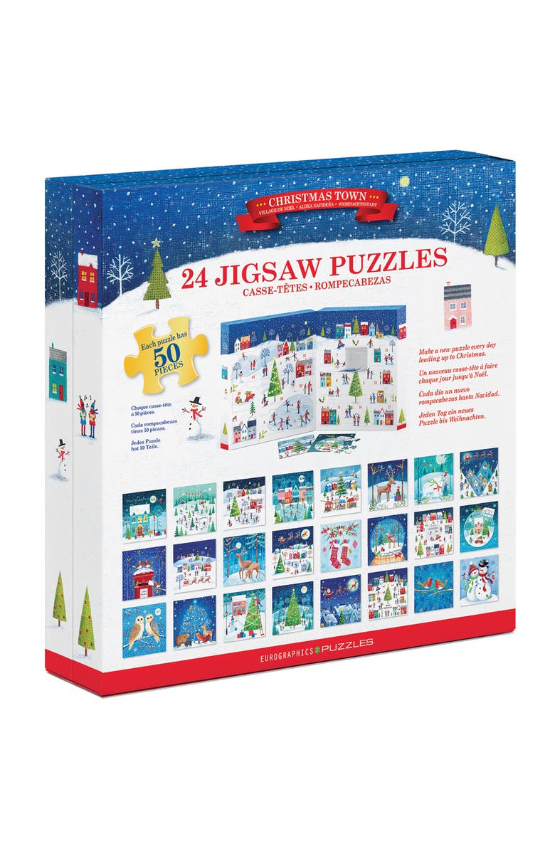 Eurographics Puzzle Advent Calendar Christmas Town, Alternate, color,