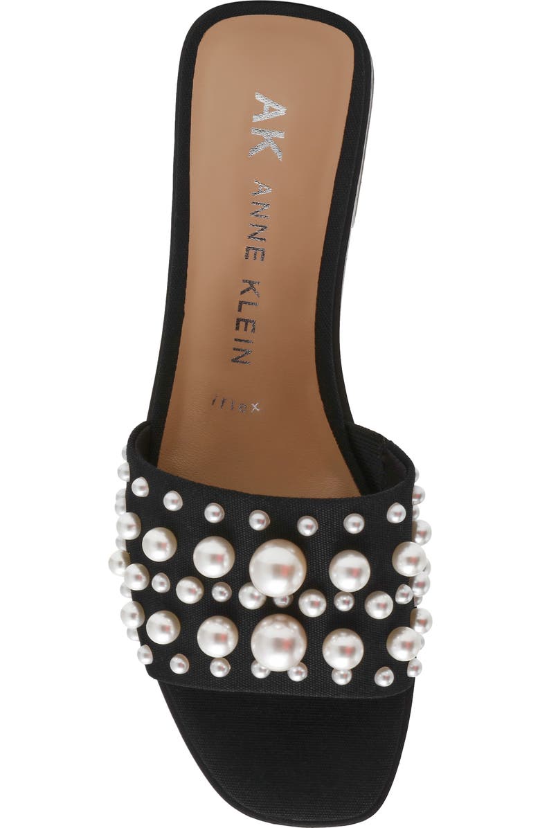 Anne Klein Eugenie Faux Pearl Slide Sandal, Alternate, color,