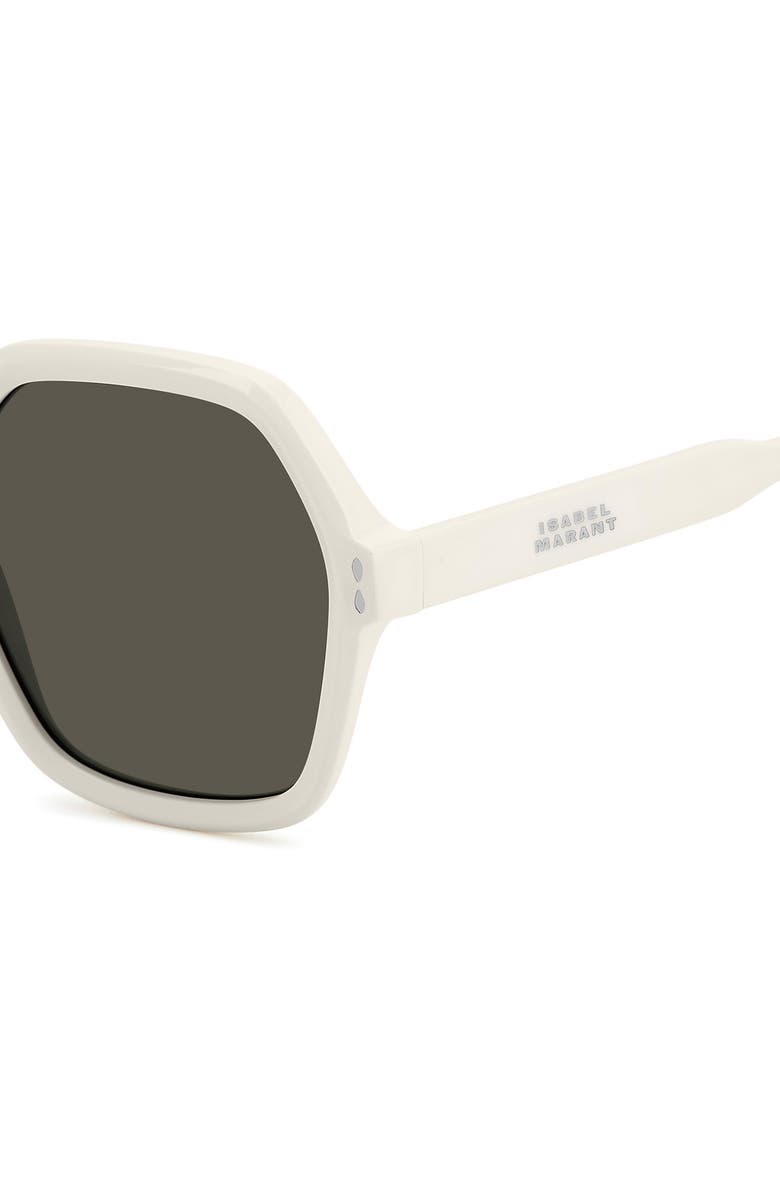 Isabel Marant 55mm Gradient Square Sunglasses, Alternate, color, Ivory/ Grey