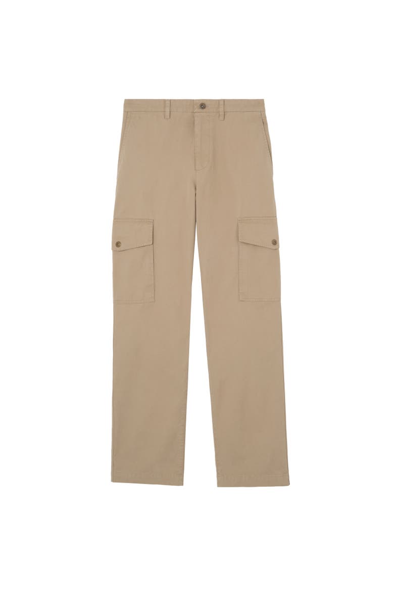 Cotton Twill Cargo Trousers, Alternate, color, Saltmarsh beige