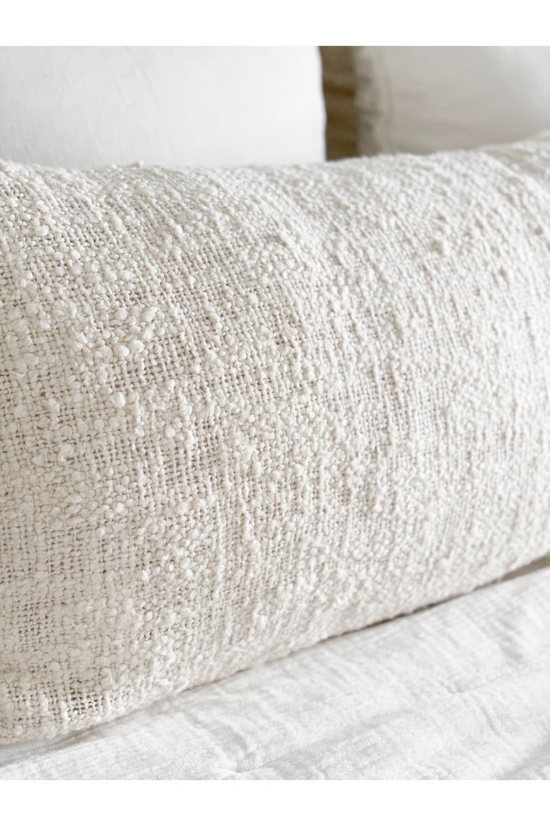 Cozy Cotton Boucle Body Pillow with Down Alternative Insert, Alternate, color, White