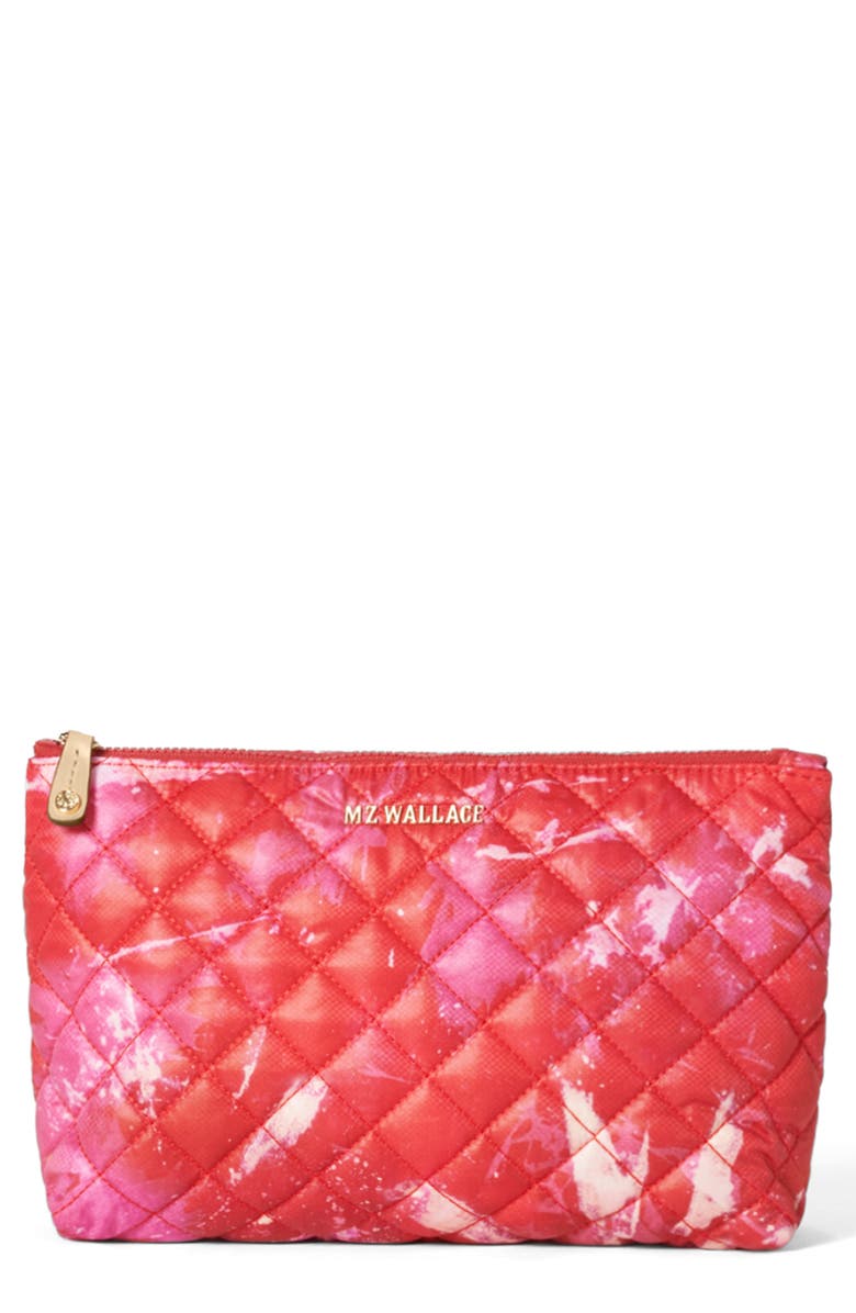 MZ Wallace Zoey Quilted Nylon Cosmetics Case, Main, color,
