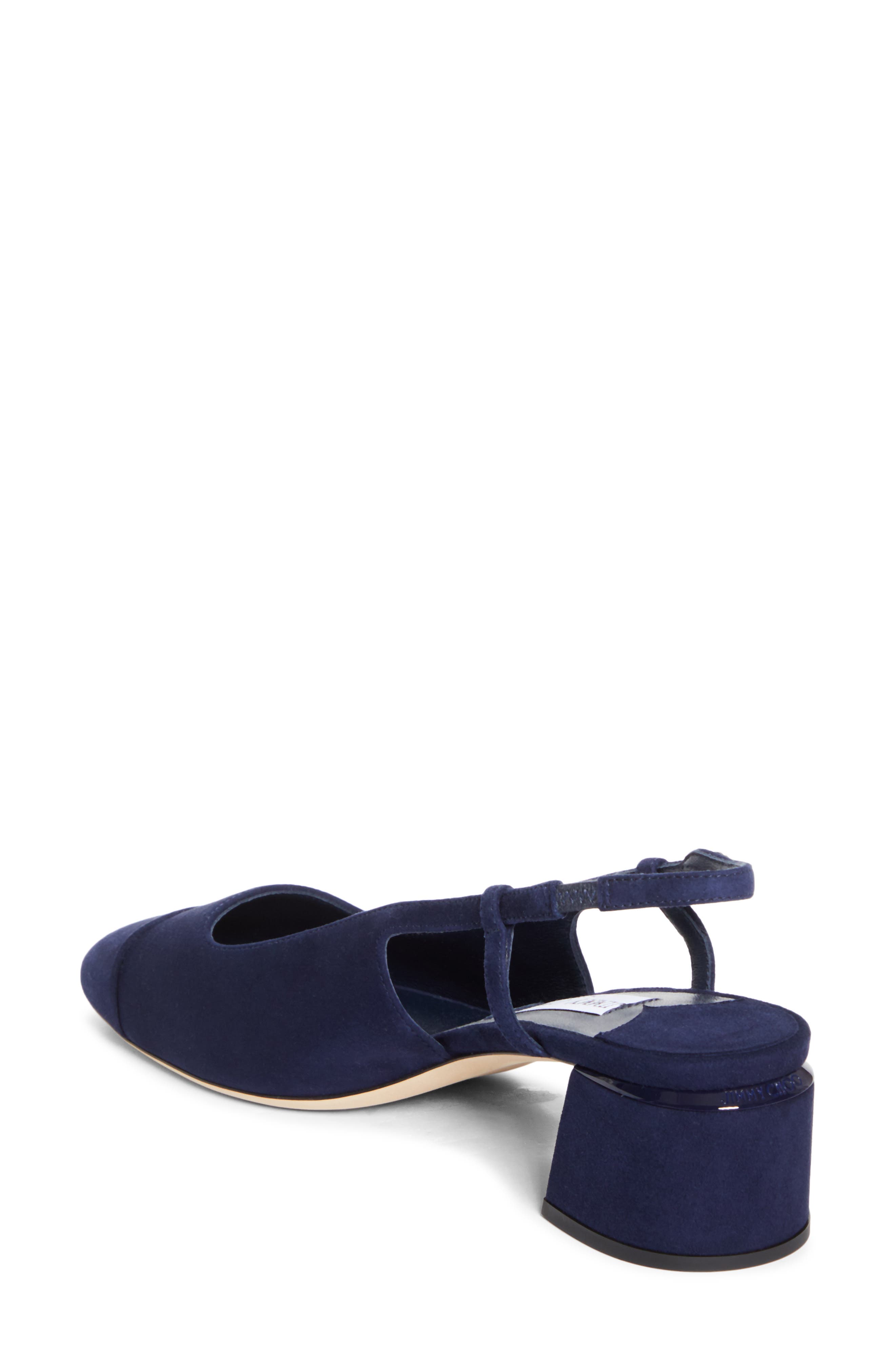 Jimmy Choo Elisa Slingback Pump, Alternate, color, Navy/ Navy