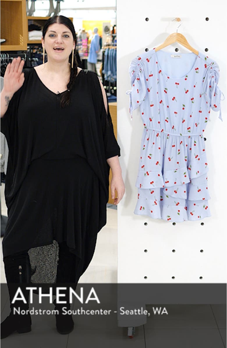 Cherry Tie Sleeve Minidress, sales video thumbnail