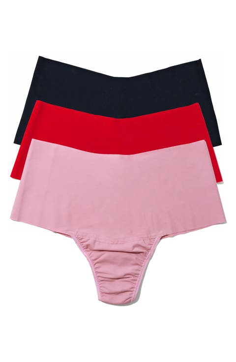 Breathe Assorted 3-Pack High Waist Thongs