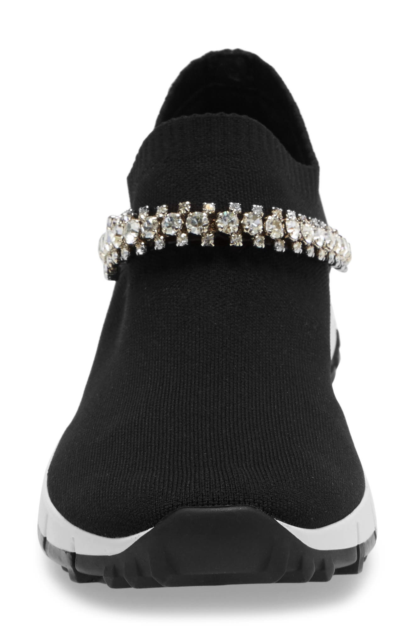 Verona Crystal Embellished Knit Sneaker, Alternate, color, BLACK/ CRYSTAL