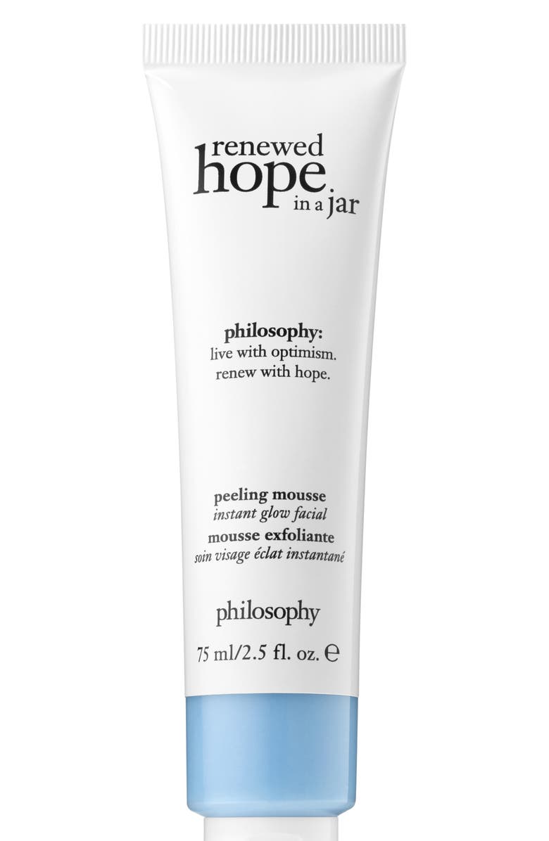 philosophy renewed hope in a jar peeling mousse instant glow exfoliator, Main, color, 