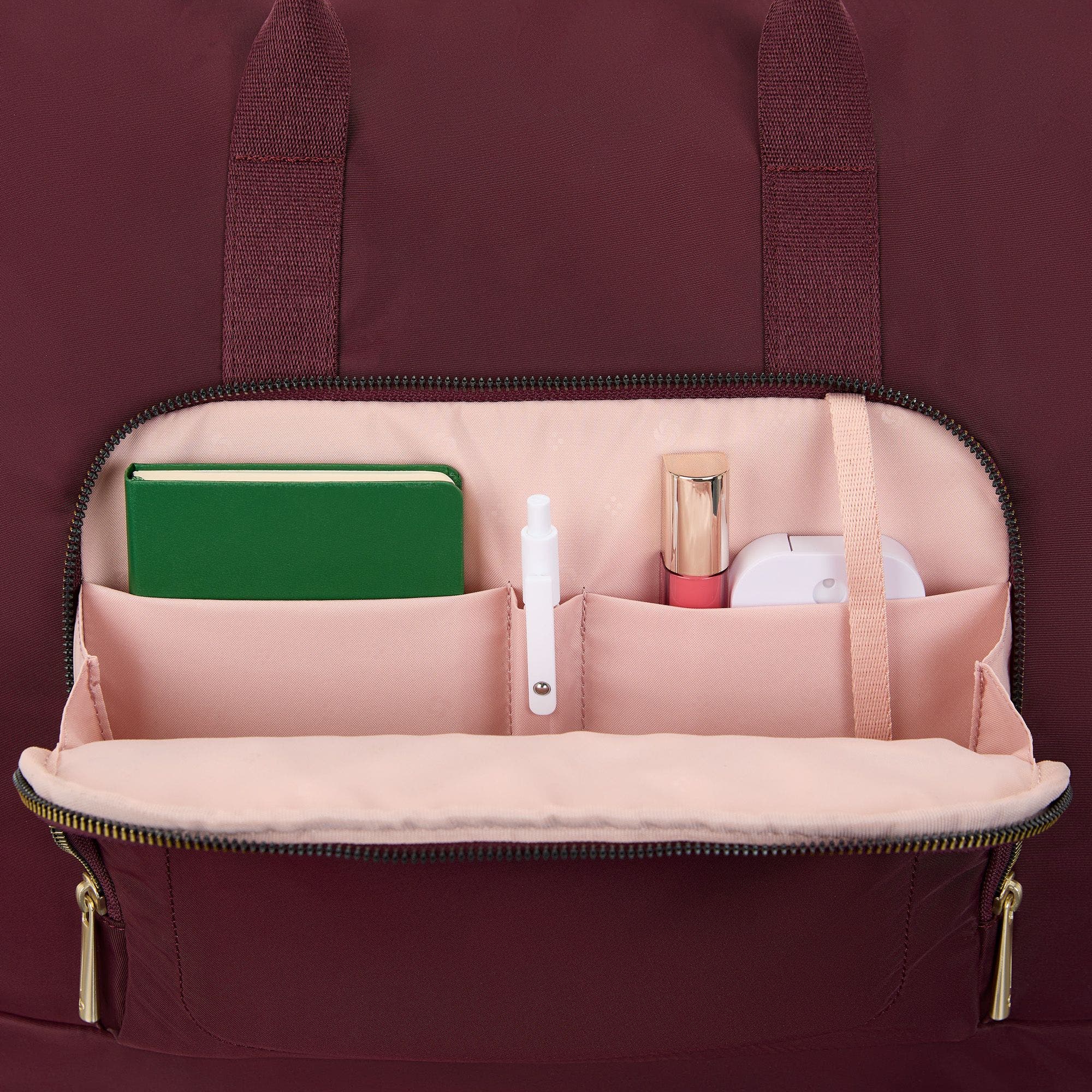 Mobile Solution 2 Duffel with 15.6" Laptop Sleeve, Alternate, color, Merlot