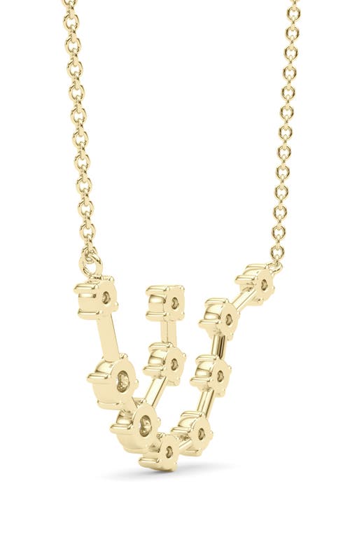 Hautecarat Aquarius Constellation Lab Created Diamond Necklace In 18k Yellow Gold