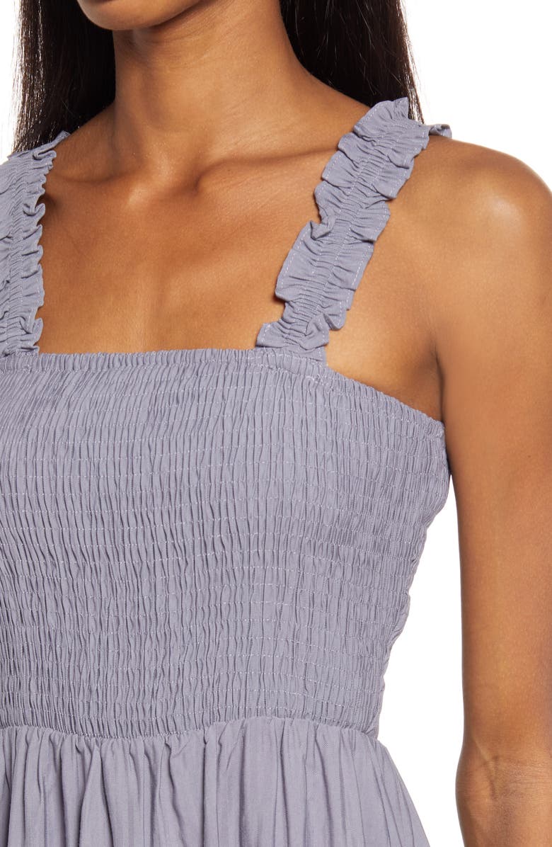 NSR Julia Smocked Sleeveless Midi Sundress, Alternate, color, 