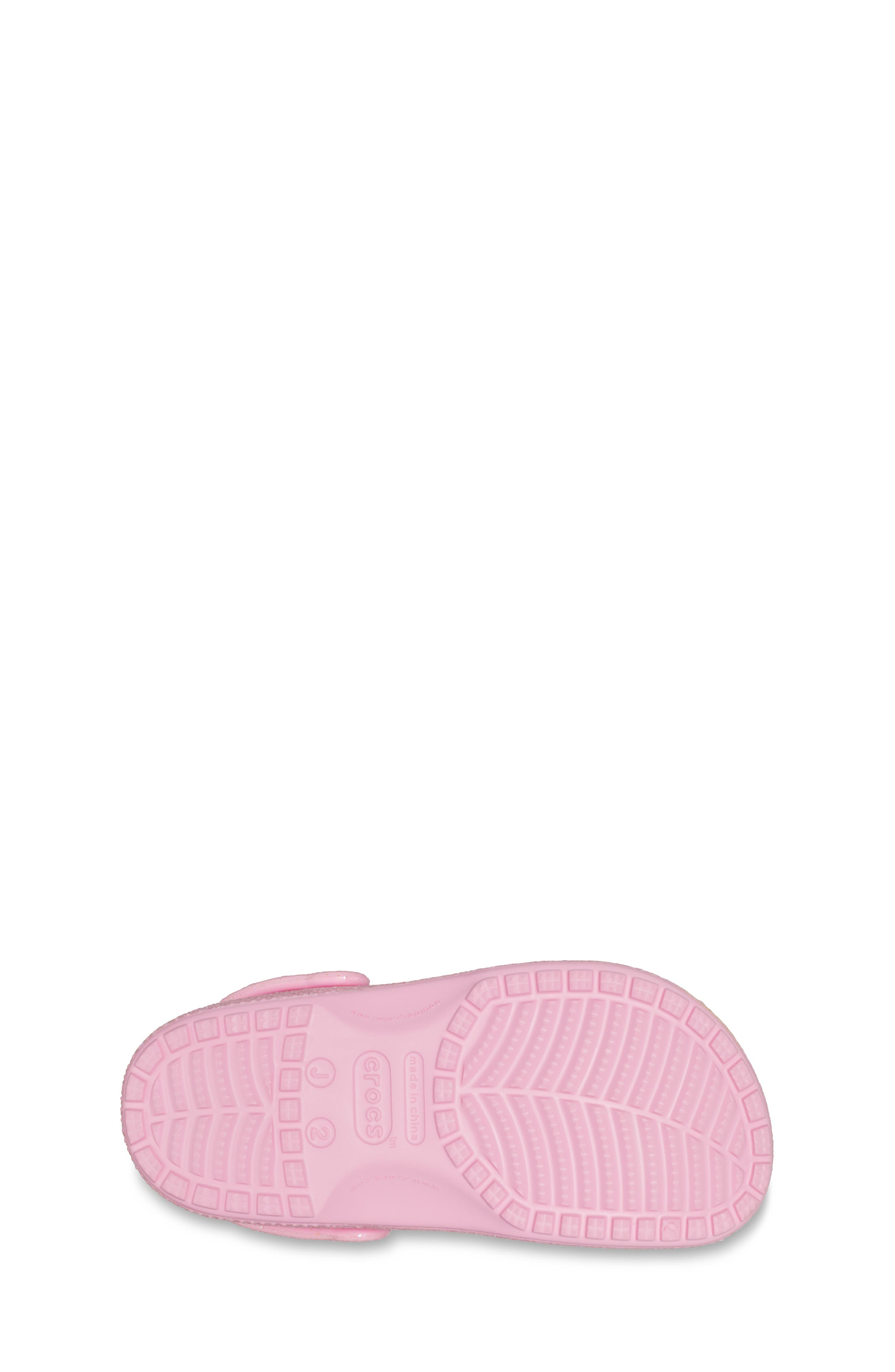CROCS Kids' Classic Glitter Clog, Alternate, color, Flamingo