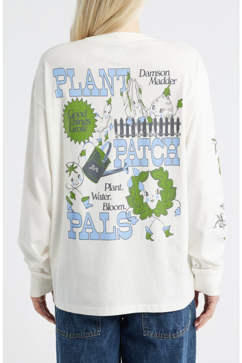 Graphic Plant Patch Organic Cotton Top, Alternate, color, OFF WHITE