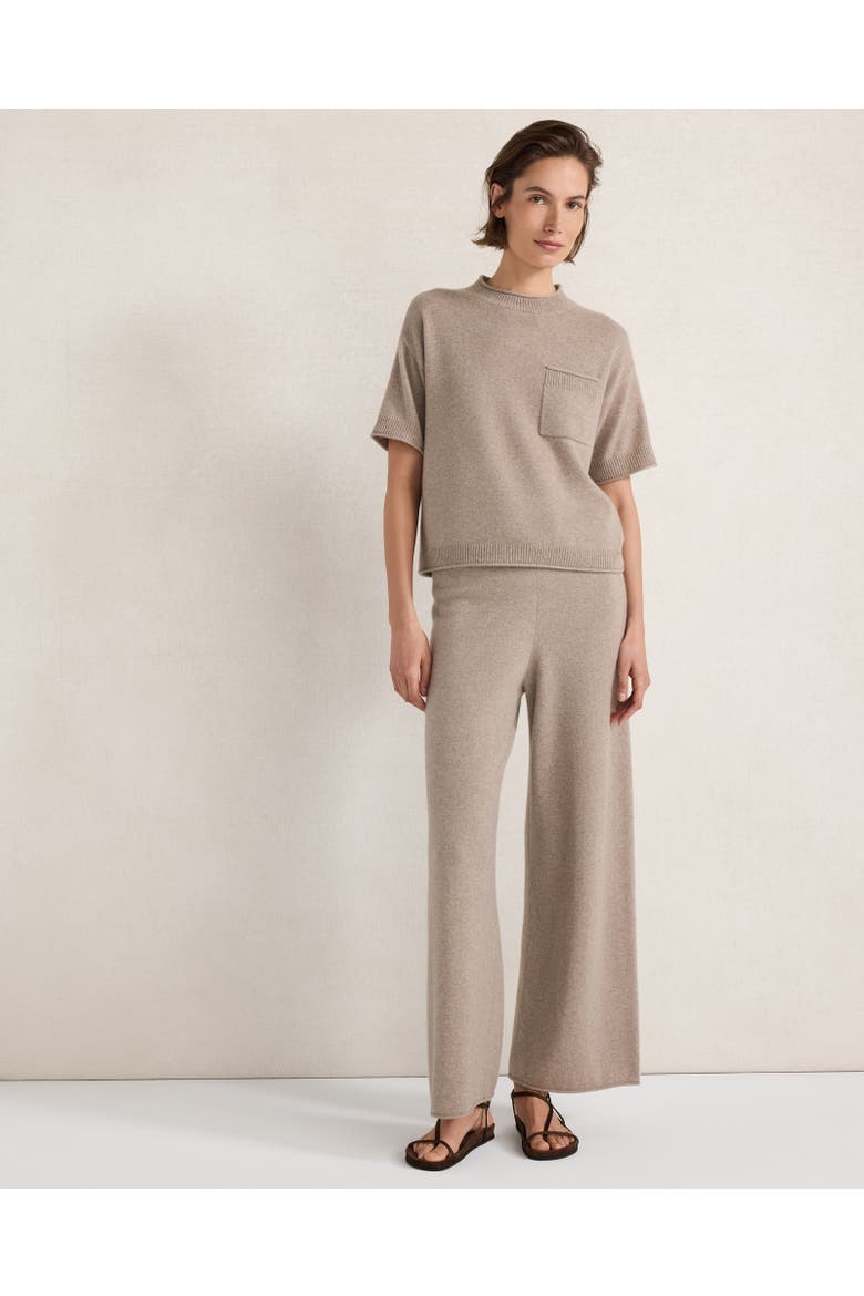 Featherweight Cashmere Wide Leg Pants, Main, color, Mushroom Hthr