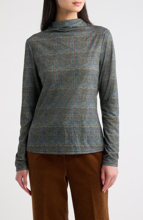 Mock Neck Long Sleeve Top