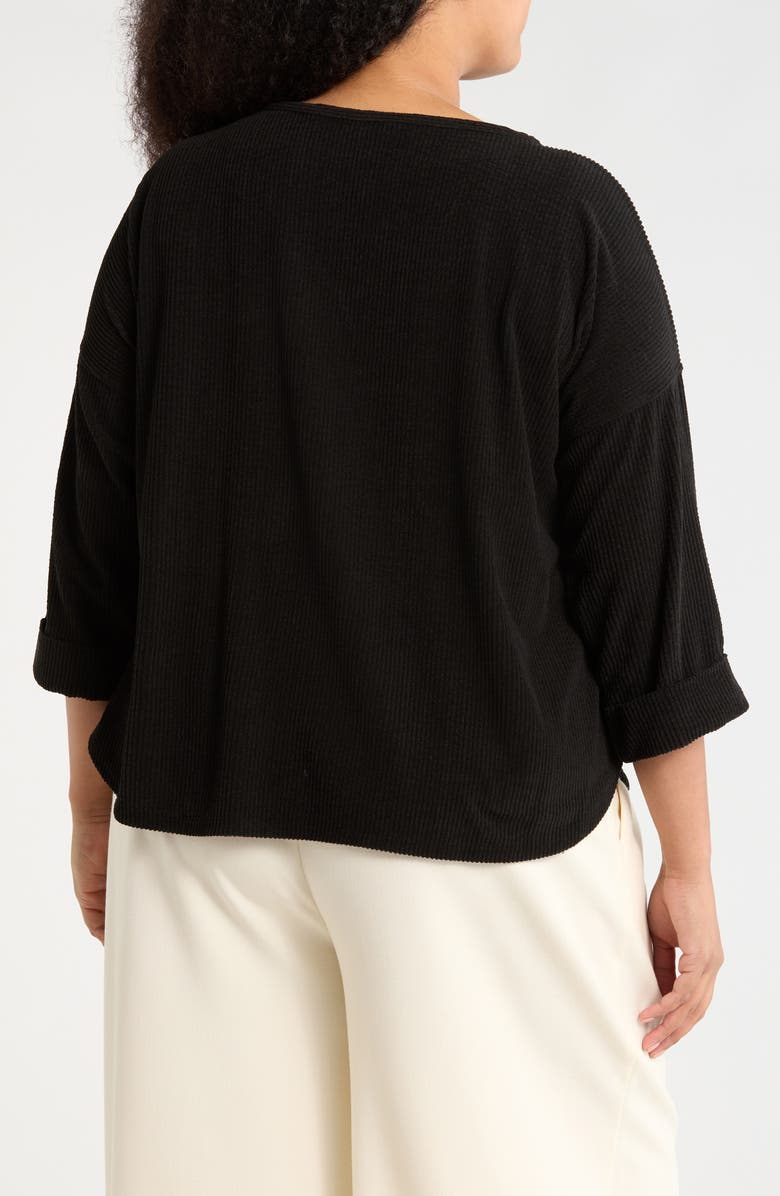 MAX STUDIO Corduroy Knit Top, Alternate, color, Black