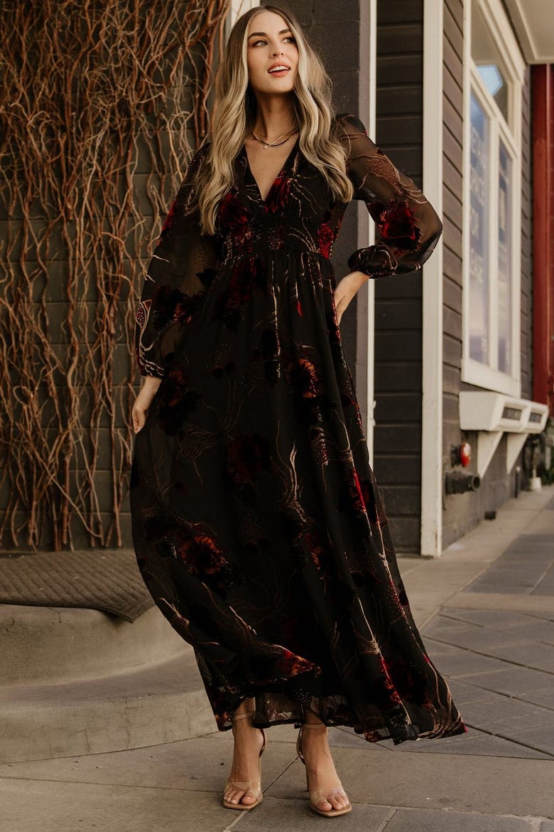 Mikla Maxi Dress, Alternate, color, Black Multi