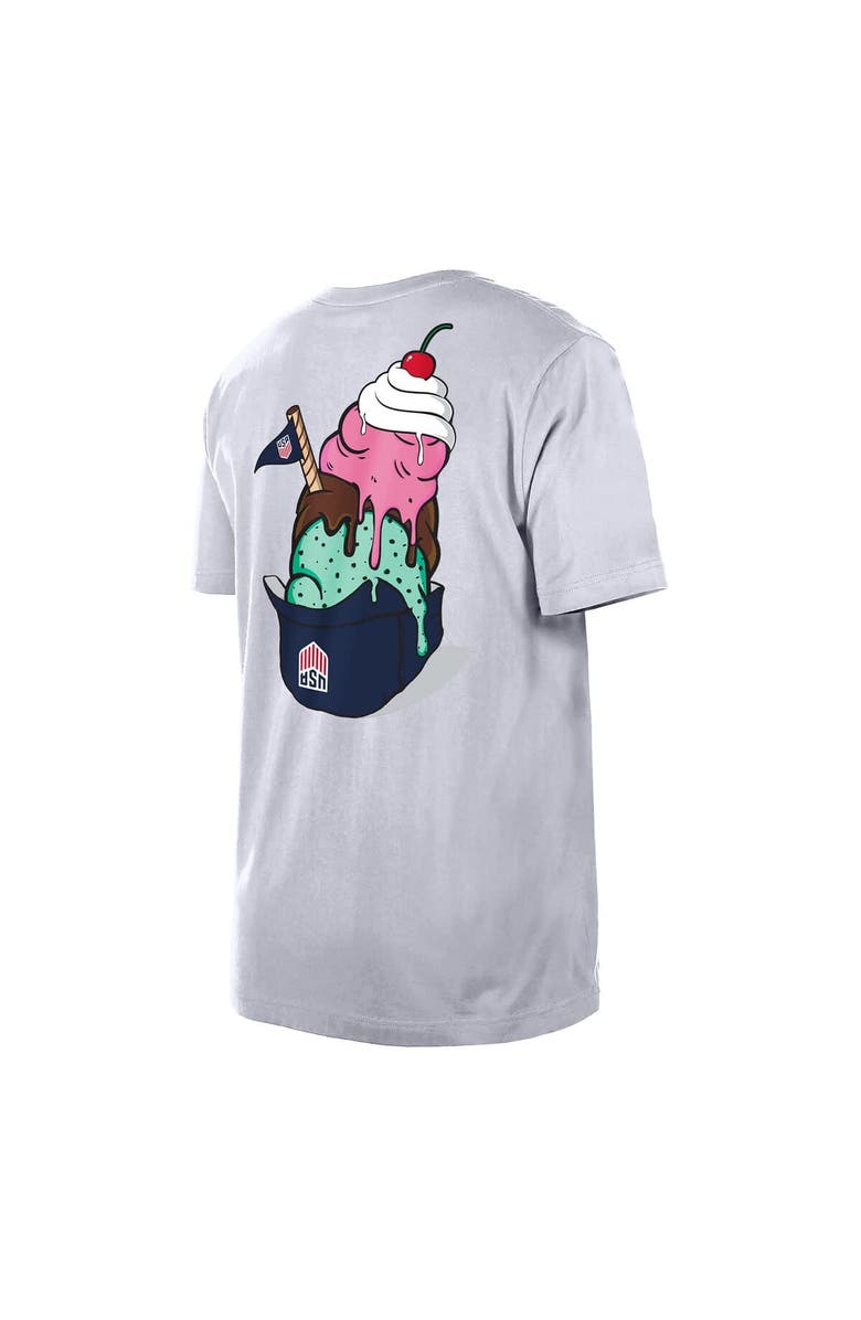 5TH AND OCEAN BY NEW ERA Men's 5th & Ocean by New Era  White USMNT Gameday T-Shirt, Alternate, color, 
