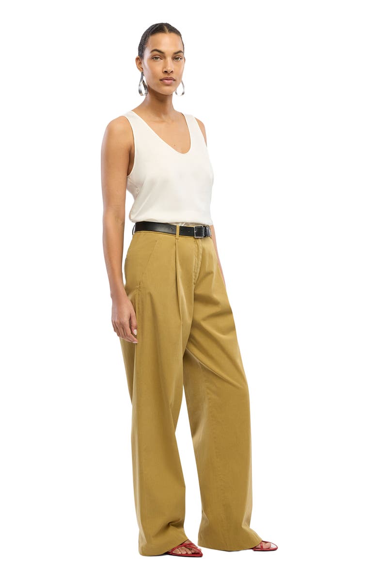 Another Tomorrow Relaxed Wide Leg Pant, Alternate, color, Thyme