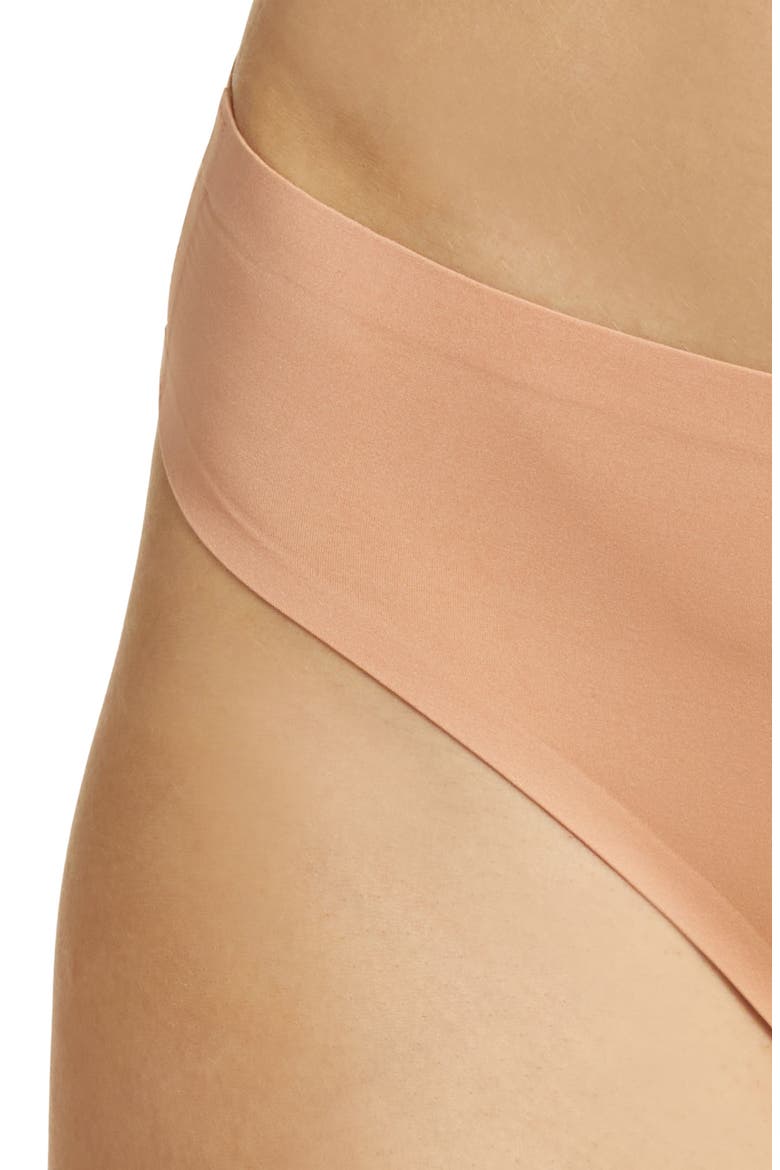 Period & Leakproof Light Absorbency Seamless Thong, Alternate, color, SMOOTH TERRACOTTA