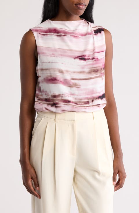 Drape Shoulder Sleeveless Top